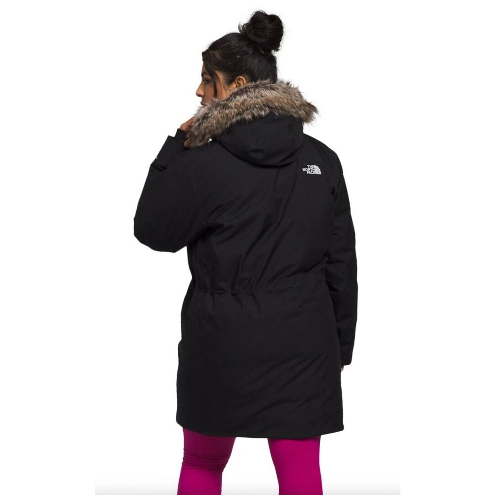 The North Face Women's Arctic Parka Coat 600 Down Fill Black 3X Fur Hood $350 - Picture 13 of 16